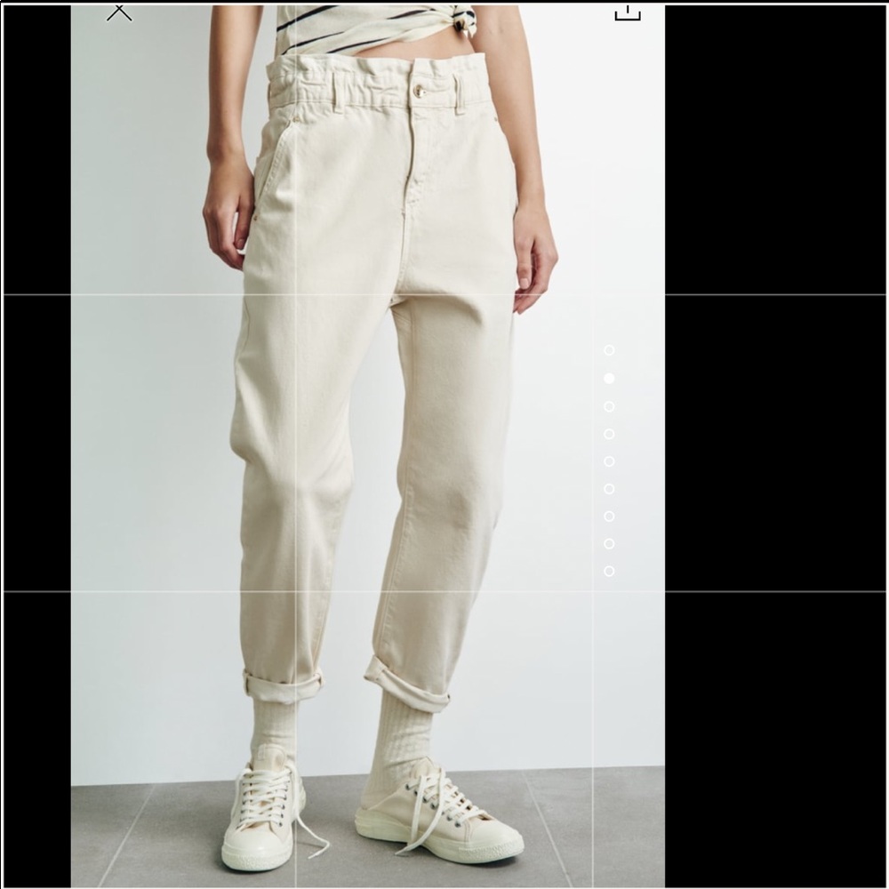Zara baggy paperbag jeans